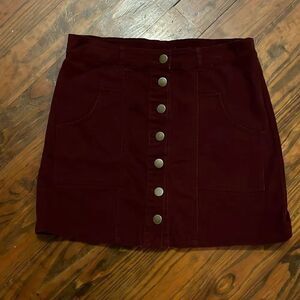 Altar’d State burgundy skirt Size M